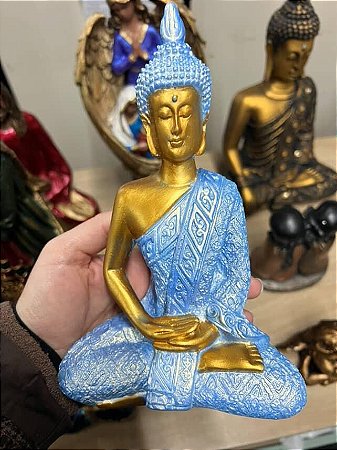 Imagem Buda Meditando 17 cm em Gesso