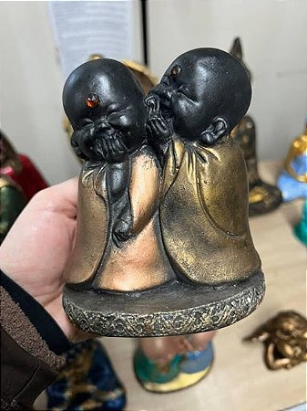 Imagem budas Segredos com 13 cm em Gesso
