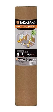Kraft mascaramento 0,90M X 20M - Salvabras