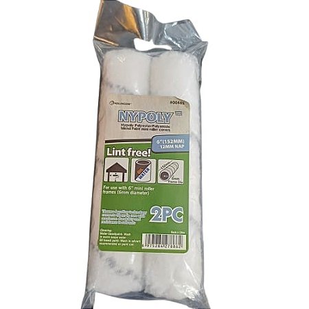 KIT DE ROLO - 6.1/2" - (15CM) - LÃ DE POLIAMIDA/POLIESTER 12MM - NYPOLY