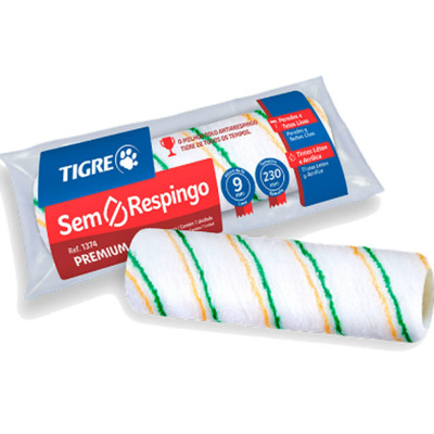 ROLO ANTIRESPINGO TIGRE 23CM - LÃ POLIAMIDA