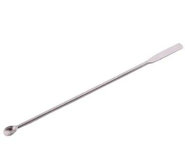 Espátula com micro colher de arame 3mm inox 18cm RICILAB