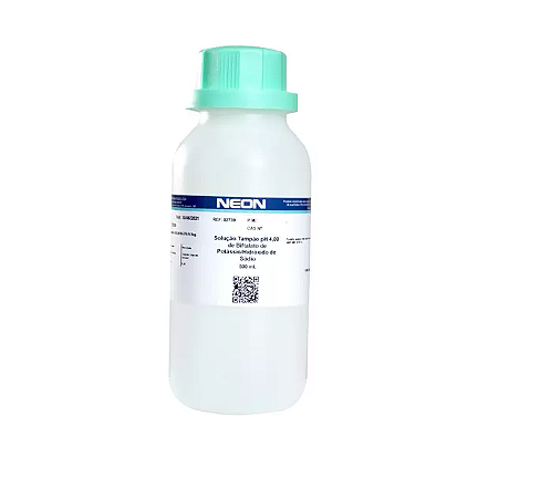 SOLUÇÃO TAMPÃO (BUFFER) PH 4,00 de Biftalato de Potássio/Hidróxido de Sódio 500ml - NEON