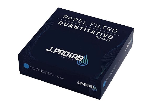 Papel Filtro Quantitativo Redondo (Quanty) Faixa Azul Filtração Lenta (CX C/100) – J.PROLAB