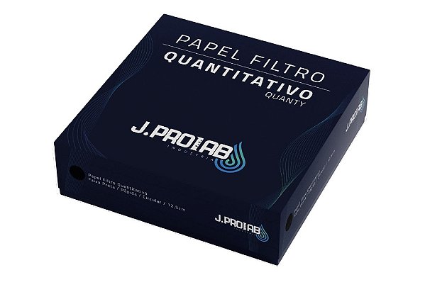 Papel Filtro Quantitativo Redondo (Quanty) Faixa Preta Filtração Rápida (CX C/ 100) – J.PROLAB