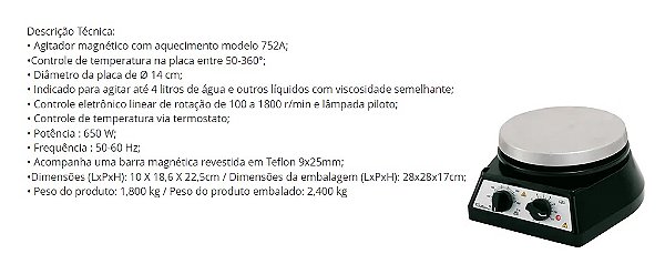 Agitador Magnético Com Aquecimento – FISATOM