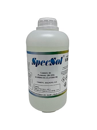 Cianeto de Potássio 2M(2N) (PC Ministério Exército) 1L - SPECSOL