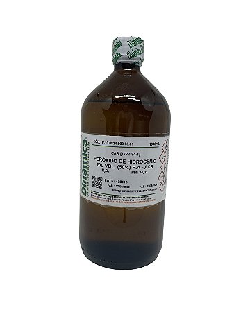Peróxido de Hidrogênio 50% (200vol) PA 1L - DINÂMICA