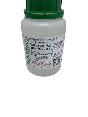 Solução Tampão (Buffer) PH 4,7 250ML - DINÂMICA