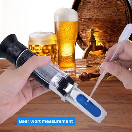 Refratômetro de mosto de cerveja duplo 0-32 brix & SG vinho açúcar concentração cerveja refratômetro de frutas 1.000-1.120 medidor de gravidade específica