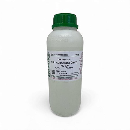 Ácido Sulfúrico 17% (V/V) 1L - DINÂMICA (P.C. POLÍCIA FEDERAL)