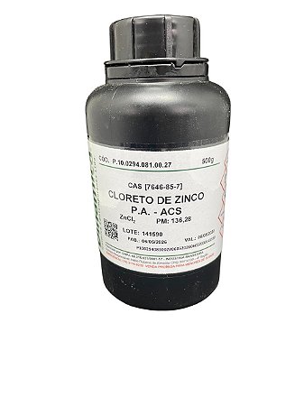 Cloreto de Zinco PA ACS 500G - DINÂMICA