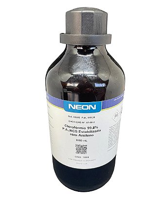 Clorofórmio 99,8% PA ACS estabilizado com amileno 1L - NEON (P.C. POLÍCIA FEDERAL)