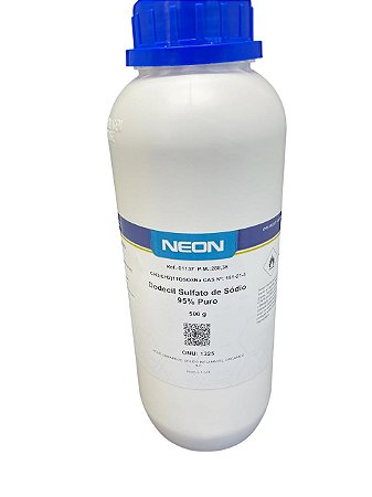 Dodecilsulfato de Sódio 95% Puro (Lauril Sulfato de Sódio) 500G - NEON