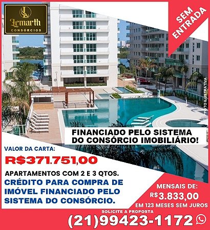 CONSÓRCIO DE IMÓVEIS - APARTAMENTOS EM RIO DE JANEIRO - RJ R$371.751,45
