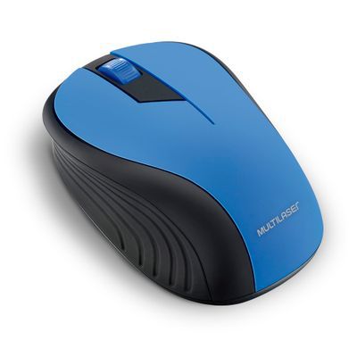 Mouse Sem Fio 1200dpi Preto com Azul MO215 Multilaser