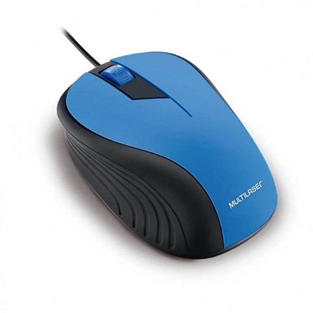 Mouse USB com Fio 1000dpi Azul MO226 Multilaser