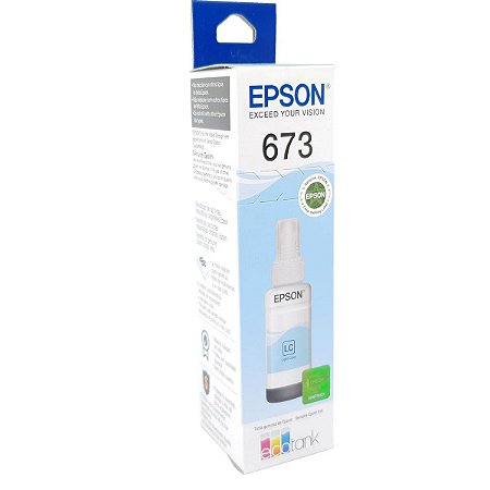 Garrafa de Tinta EPSON T673520 Ciano Claro Refil para ecotank L800 L805 L810 L850 L1800