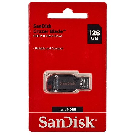 Pen Drive Cruzer Blade 128GB USB 2.0 B35 Sandisk