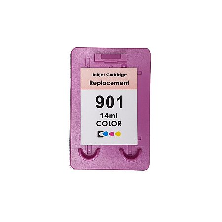 Cartucho 901XL Colorido 14ml Compatível para HP J4540 J4550 J4580 J4680 J4660