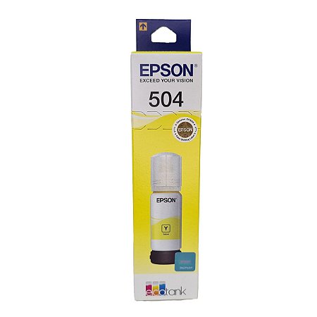 Garrafa de Tinta EPSON T504420 504 Amarelo Refil para ecotank L4150 L4160 L6161 L6171 L6191