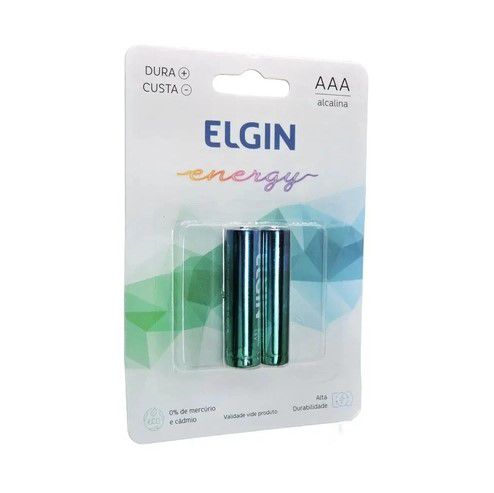 Kit 2 Pilhas AAA Alcalina 1.5V Energy Elgin