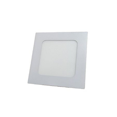 Luminária LED Embutir 6w Quadrada Branco Quente 3000k Plafon