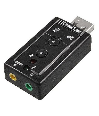 Adaptador Placa de Som USB 2.0 P2 Fone e Microfone HB-T64 Knup