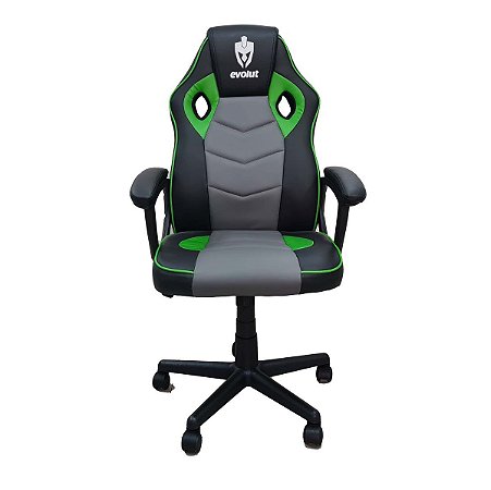 Cadeira Gamer Hunter Preta e Verde EG903 Evolut