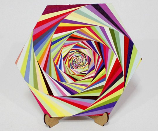 MDF sublimático hexagonal branco 3MM