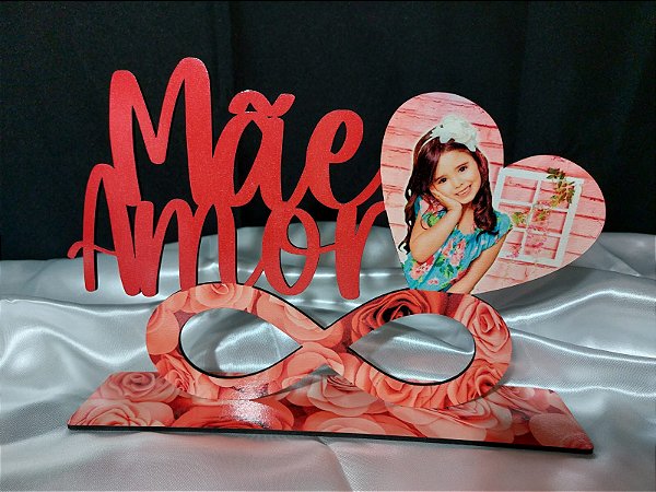 Porta retrato em mdf Mãe Amor Infinito