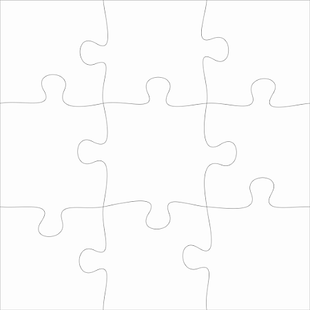 Quebra Cabeça 15x15 9 peças