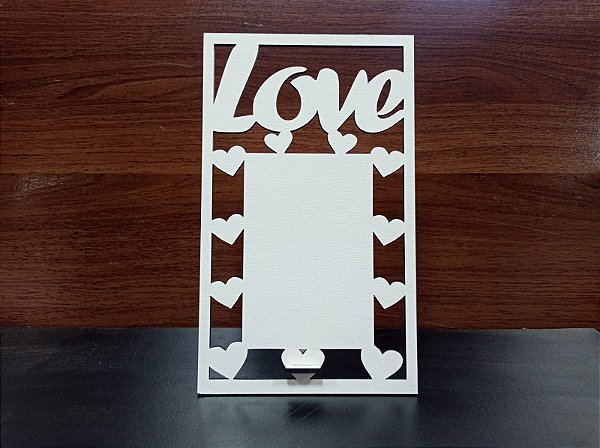 Porta Retrato Love Corações em mdf