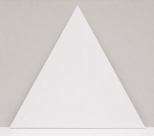 Triangulo 40 cm de base e 35 cm de altura resinado ara sublimação