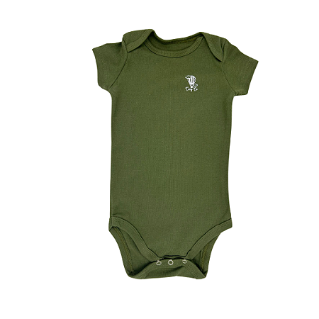 Body Bebe - Manga Curta - Verde Militar