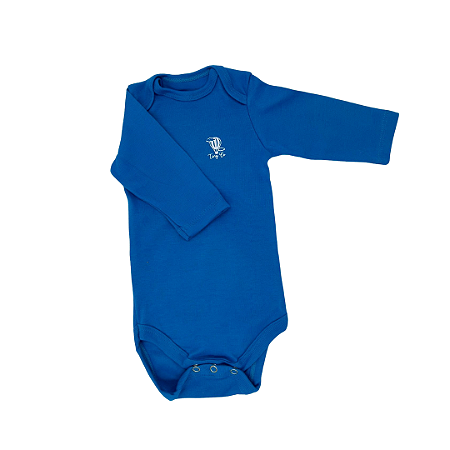 Body Bebê Manga Longa - Azul