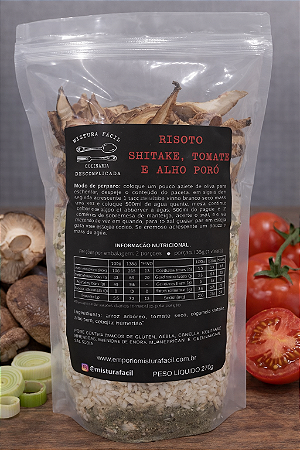 RISOTO SHITAKE, TOMATE & ALHO PORÓ