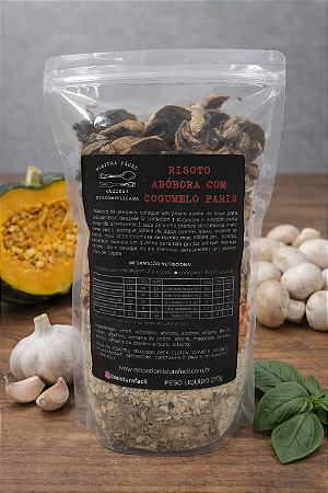 RISOTO ABÓBORA COM COGUMELO PARIS