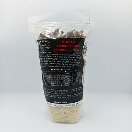 RISOTO ABÓBORA COM COGUMELO PARIS