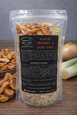 RISOTO PÊSSEGO & ALHO PORÓ