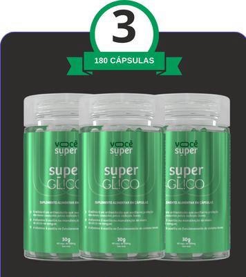 Kit 3 Super Glico Controle Glicêmico e Bem-Estar em um Só Produto! Campeão de venda!