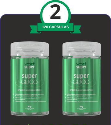 2 Potes Super Glico Controle Glicêmico e Bem-Estar em um Só Produto!