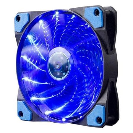 Cooler Fan 120mm para Gabinete Com Led Azul 1500 RPM Knup KP-VR310