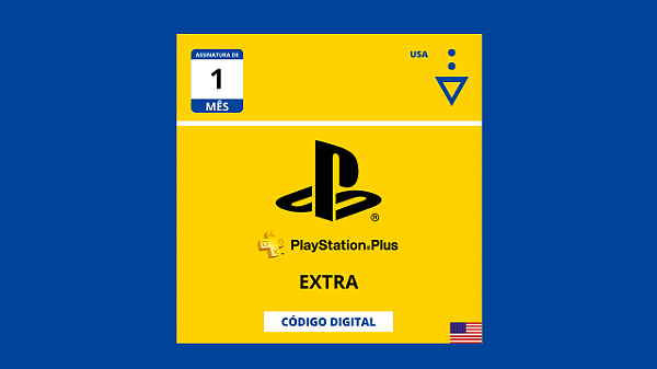 Gift Card Playstation Plus Extra 1 Mês Americana - Código Digital