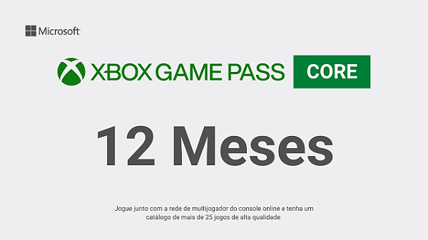 Game Pass Core 12 Meses