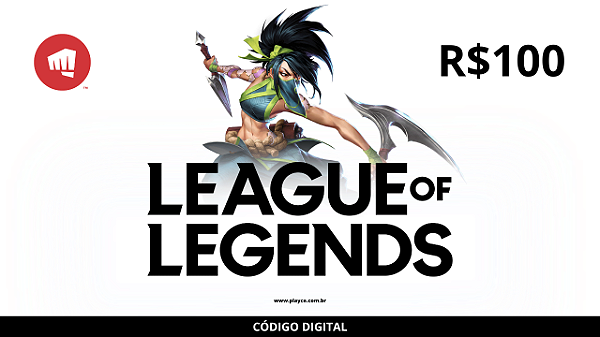 Gift Card League of Legends R$100 - Envio Digital - Gift Card Online