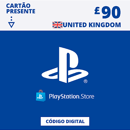 Gift Card Playstation Store 90 GBP UK - Código Digital