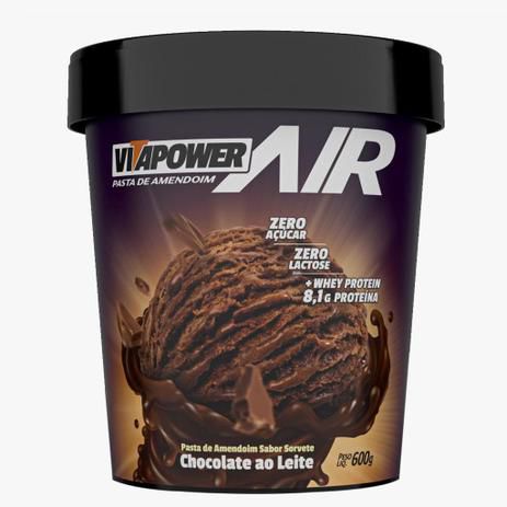 Pasta de Amendoim Air Sorvete Chocolate Vitapower 600g