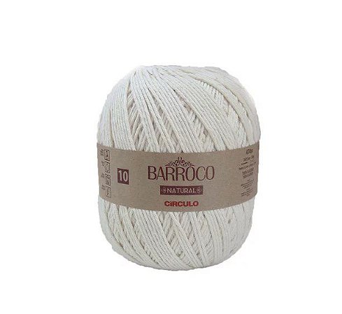 Barbante Barroco Natural 10 Com 474 Metros 100% Algodão Círculo