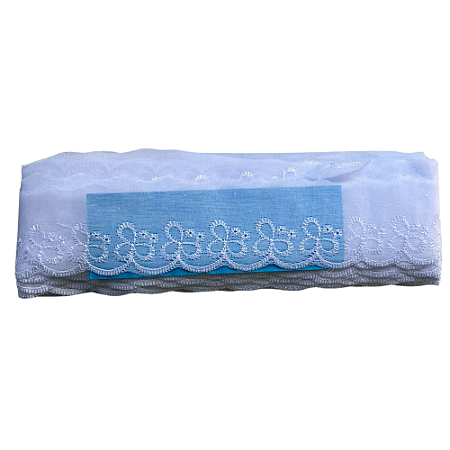 Bordado Ingles 5.0cm Branco Ctb 144 Com 13.70 Metros NYBC